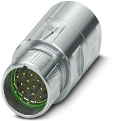 Plug, 17 pole, crimp connection, standard/ONECLICK quick locking system, straight, 1629105