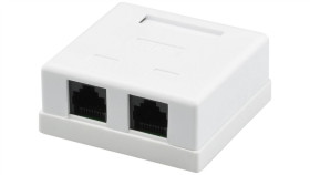 Gniazdo Komputerowe 2Xrj45 Kat.5E Nieekranowane Utp Natynkowe