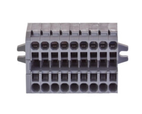 Listwa zaciskowa kompaktowa 2-przewodowa 2,5mm2 9-torowa z mocowaniem śrubowym szara 869-109