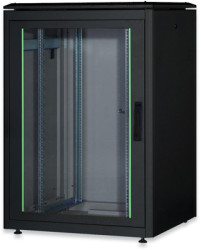 Server cabinet, 22 U, (H x W x D) 1164 x 800 x 800 mm, IP20, sheet steel, black, DN-19 22U-8/8-B-1