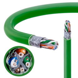 Kabel UTP kat.6 U/UTP 4x2x0,53 zielony LSOH Corning 3M /305m/