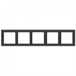 Ramka pięciokrotna SIMON 10 czarna matowa Kontakt Simon CR5/49