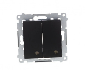 Simon 54 Łącznik krzyżowy podwójny (moduł) 10AX 250V szybkozłącza, czarny mat DW7/2.01/49