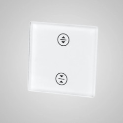 TouchMe Mały panel szklany, żaluzjowy, biały TM827W