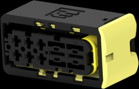 Socket housing, 8 pole, 2 rows, black, 1-2299782-1