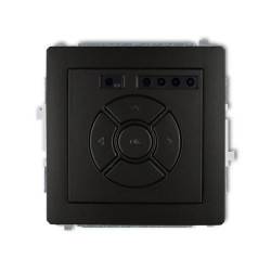 DECO Sterownik roletowy elektroniczny (przycisk strefowy) czarny mat 12DSR-5