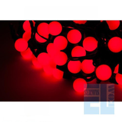 SZNUR 100x LED LAMPKI OZDOBNE CZERWONE CHOINKOWE 10m