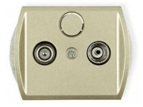 TREND Gniazdo antenowe RTV przelotowe 9dB złoty 6G9P KARLIK