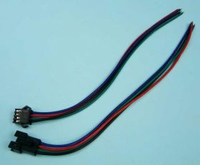 ZŁĄCZE KPL 4-PIN Z KABELKAMI RGB 40cm