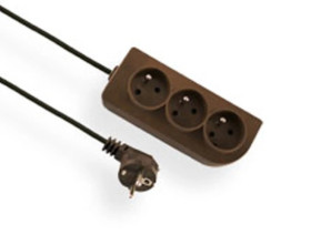 Przedłużacz CLASSIC 3-gniazda z/u 2m /OMY 3x1/ brązowy PSN-302-3