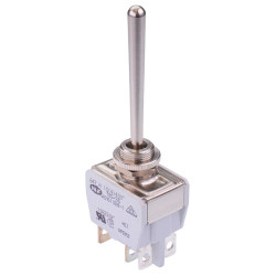 647H/2 APEM (On)-Off-(On) Momentary 12mm Toggle Switch DPDT 15A