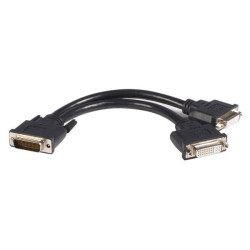 StarTech DMSDVIDVI1 200mm LFH 59 Male To Dual Female DVI I DMS 59 Cable