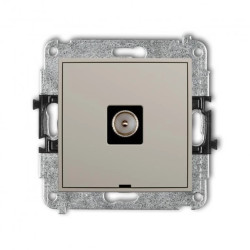 ICON Mechanizm gniazda antenowego pojedynczego TV, bez pola opisowego taupe 60IGTVBO-1