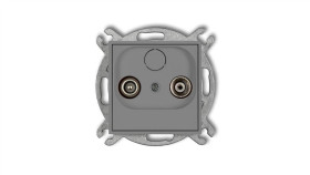 Mini Gniazdo Antenowe Rtv Przelotowe 9Db Szary Mat 27Mg9p