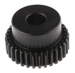 Koło zębate walcowe, moduł: 1, l.zębów: 32, śr. piasty: 26mm, śr. otworu: 10mm, Stal