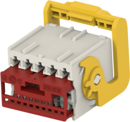 Socket, unequipped, 23 pole, straight, 2 rows, natural, 1-1419158-8