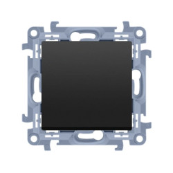 Simon 10 Łącznik jednobiegunowy (moduł) 10AX, 250V, zaciski śrubowe czarny mat CW1.01/49