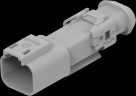 Pin housing, 2 pole, straight, for DEUTSCH DT series, 2-2303812-2