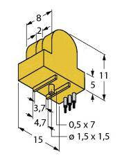 Turck Czujnik indukcyjny PNP, Zamykający SI2-K08-AP6