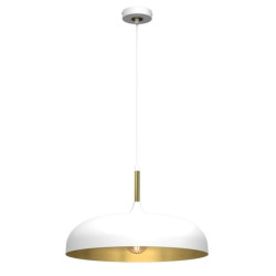 Lampa wisząca LINCOLN WHITE/GOLD 1xE27 MLP7899 Milagro