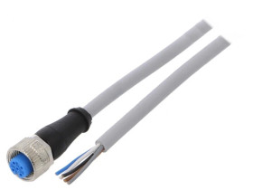 Przewód przyłączeniowy M12 PIN 5 proste 2m wtyk 125VAC 4A YF2A15-020VB5XLEAX