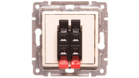 Vena Gniazdo Głośnikowe Podwójne Krem 510371