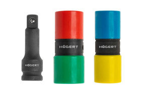 Zestaw nasadek udarowych, dwustronnych i przedłużki 1/2