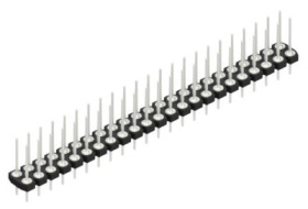 Pin header, 46 pole, pitch 2.54 mm, straight, black, 10043670