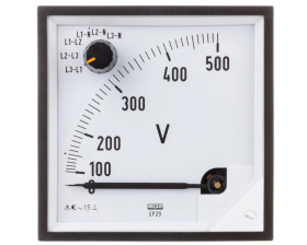 Woltomierz z przełącznikiem N E615 500V pozycja pracy C3 K=90 st. bez atestu KJ EP29NE6150000