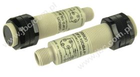 E3F2-10B4-P1, M18, Czujnik nadajnik -odbiornik (kpl.), PNP NO/NC, zasięg 10m, światło IR, złącze M12, Omron, E3F210B4P1 (E3F2-10