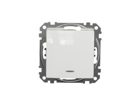 SEDNA DESIGN & ELEMENTS Wyłącznik krzyżowy z podświetleniem biały SDD111107L SCHNEIDER ELECTRIC