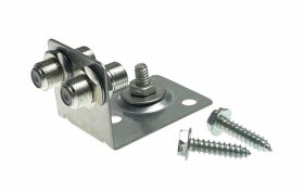 2x przejście: Gniazdo F - Gniazdo F (beczka) na płytce montażowej