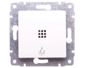 VENA Przycisk /światło/ z podświetleniem biały 520413