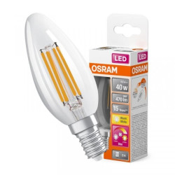 Żarówka LED E14 B40 4W = 40W 470lm 2200-2700K Ciepła 300 Filament Ściemnialna OSRAM Superstar