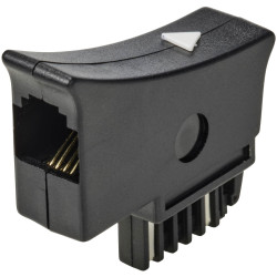 Renkforce RF-5046540 Phone Adapter TST plug RJ11 6p4c Black