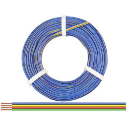 Donau 418-50 Elektronik 4x0.14mm&#xB2; Multi-colour Stranded Wire 50m