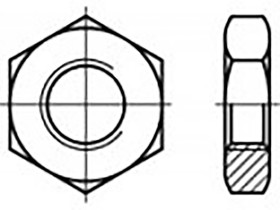 Nakrętki imbusowe M8 TOOLCRAFT TO-6854841 DIN 439 100 szt.