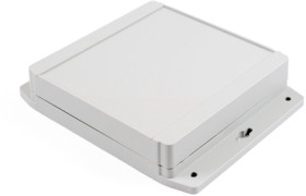 PC enclosure, (L x W x H) 160 x 160 x 38 mm, light gray (RAL 7035), IP68, 1555R2F17GY