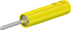 Counting test adapter, connecting pin 1.5 mm to 4 mm socket, yellow, CAT II, 23.0240-24