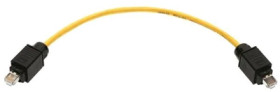Patch cable, RJ45 plug, straight to RJ45 plug, straight, Cat 6A, PUR, 1.5 m, yellow, 09475757001