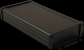 Aluminum enclosure, (L x W x H) 160 x 84 x 28 mm, black (RAL 9005), IP65, 1457J1602BK