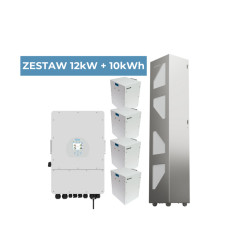 Zestaw fotowoltaiczny PV 12kW + 10kWh falownik z magazynem energii DEYE BREEZE