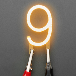 Number LED Filament - Warm White "9"