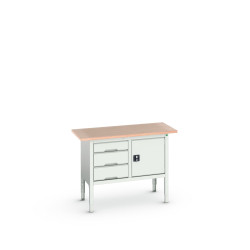 Stół warsztatowy szer. 600mm maks. obciążenie: 75kg Stół do przechowywania Stal dł. 1250mm wys. 930mm