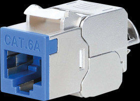 791342 Keystone module RJ45, Cat.6a, STP, slimline, blau