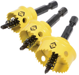 Hole saw kit, 20-25-32 mm, cobalt steel, T3213A