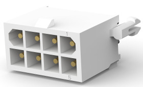 Listwa stykowa PCB 8-pinowe Mini-Universal MATE-N-LOK raster: 4.14 mm Prosty 2-rzędowe TE Connectivity Otwór