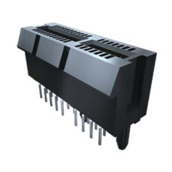 Złacze krawędziowe 72-pinowe Kąt prosty, raster 1 mm Żeńskie 2-rzędowe, Samtec, seria PCIE-036-02-S-D-RA Otwór