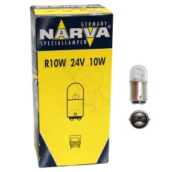 Ba15d 24V 10W klar Narva
