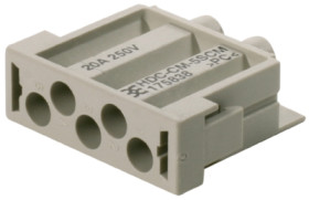 Pin contact insert, 5 pole, unequipped, crimp connection, with PE contact, 1758380000